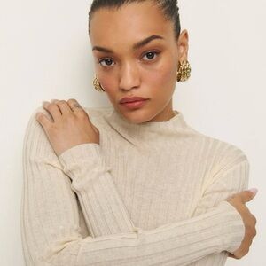 NWT Reformation Linen-Blend Sweater